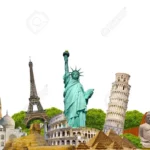 54884941-monuments-célèbres-du-monde-regroupés-sur-fond-blanc